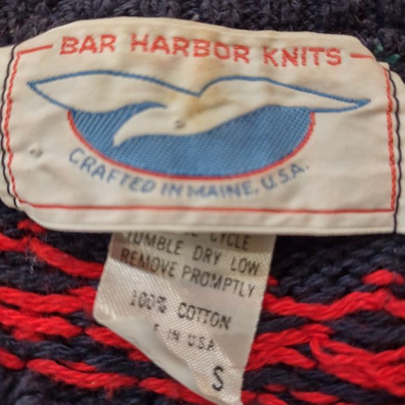 BAR HARBOR KNITS VINTAGE WOMAN'S SWEATER SIZE S 100% COTTON - Picture 5 of 6